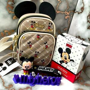 Disney Primark Mickey Mouse Camera Bag with Disney Eau de Toilette and Keychain